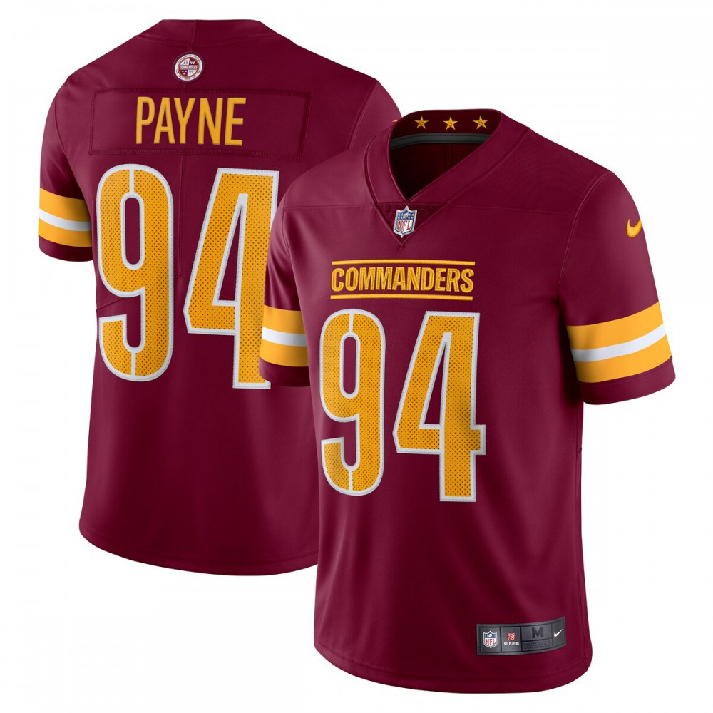 Da'Ron Payne Washington Commanders Nike Vapor Limited Jersey - Burgundy-GridironStore